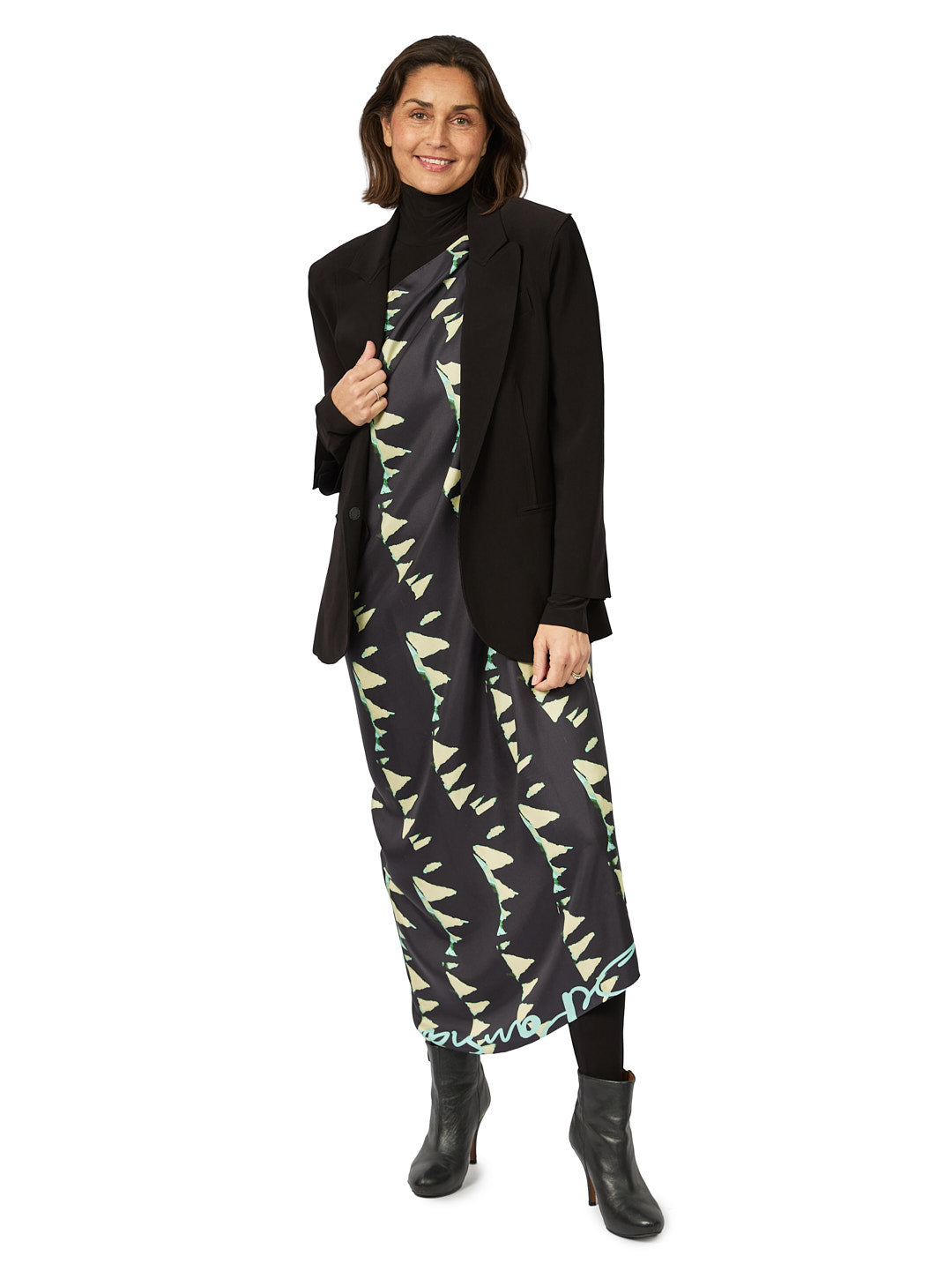 Printed Silk Raw Scarf