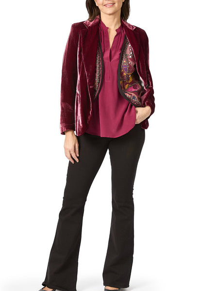 blouse zijde aardbei