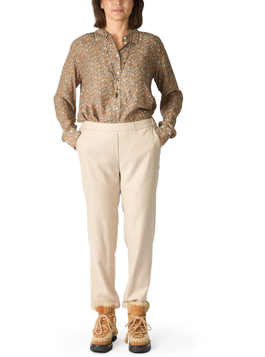 Trousers Wool Cream