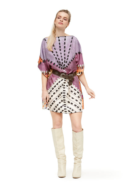 short kaftan purple