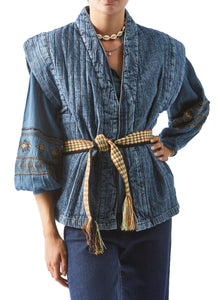 Audrey Top in Dipinto di Blu