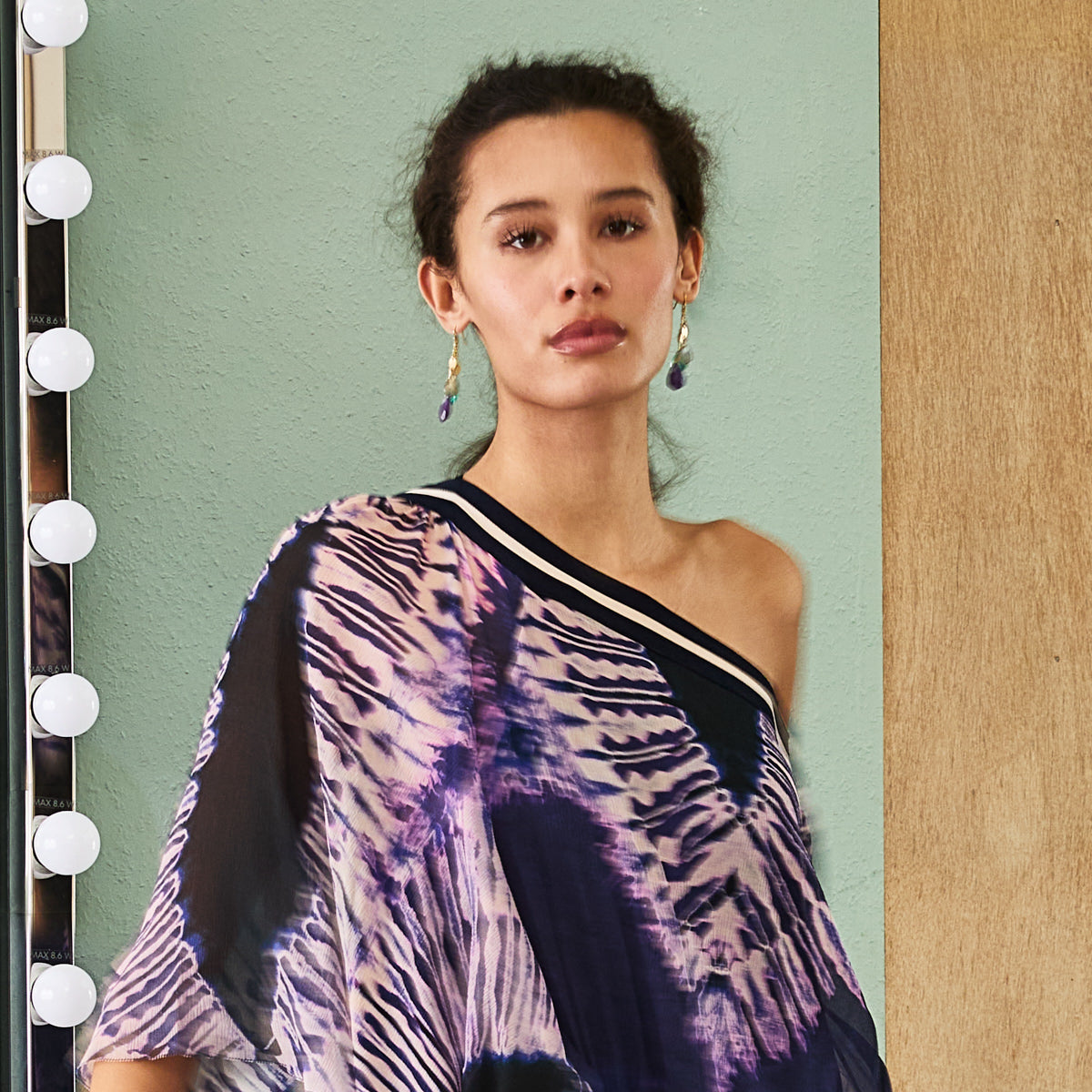 Bohemian Style Purple Earrings