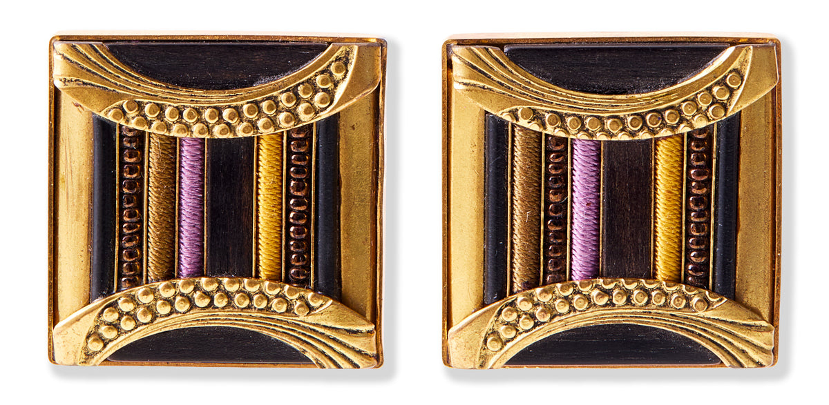 Vintage Ear Clips Square