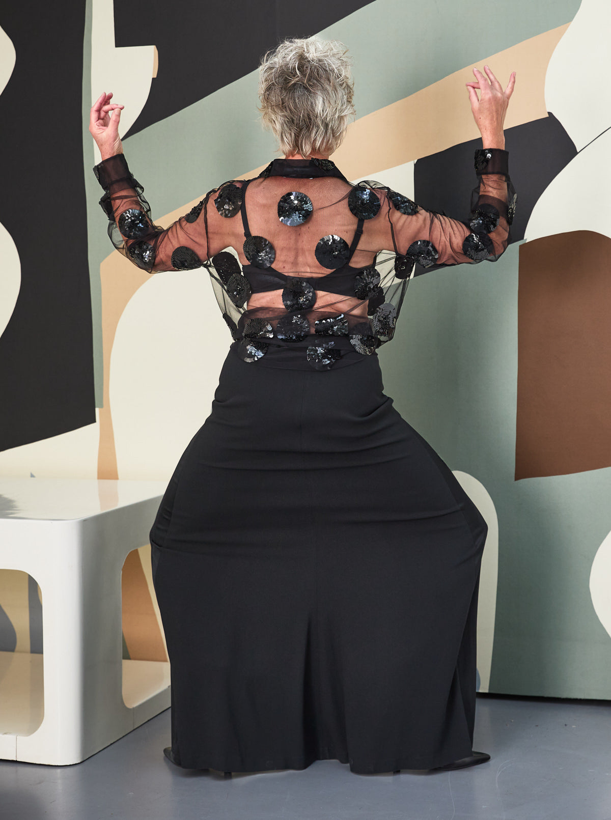 Black Tie Skirt Pants