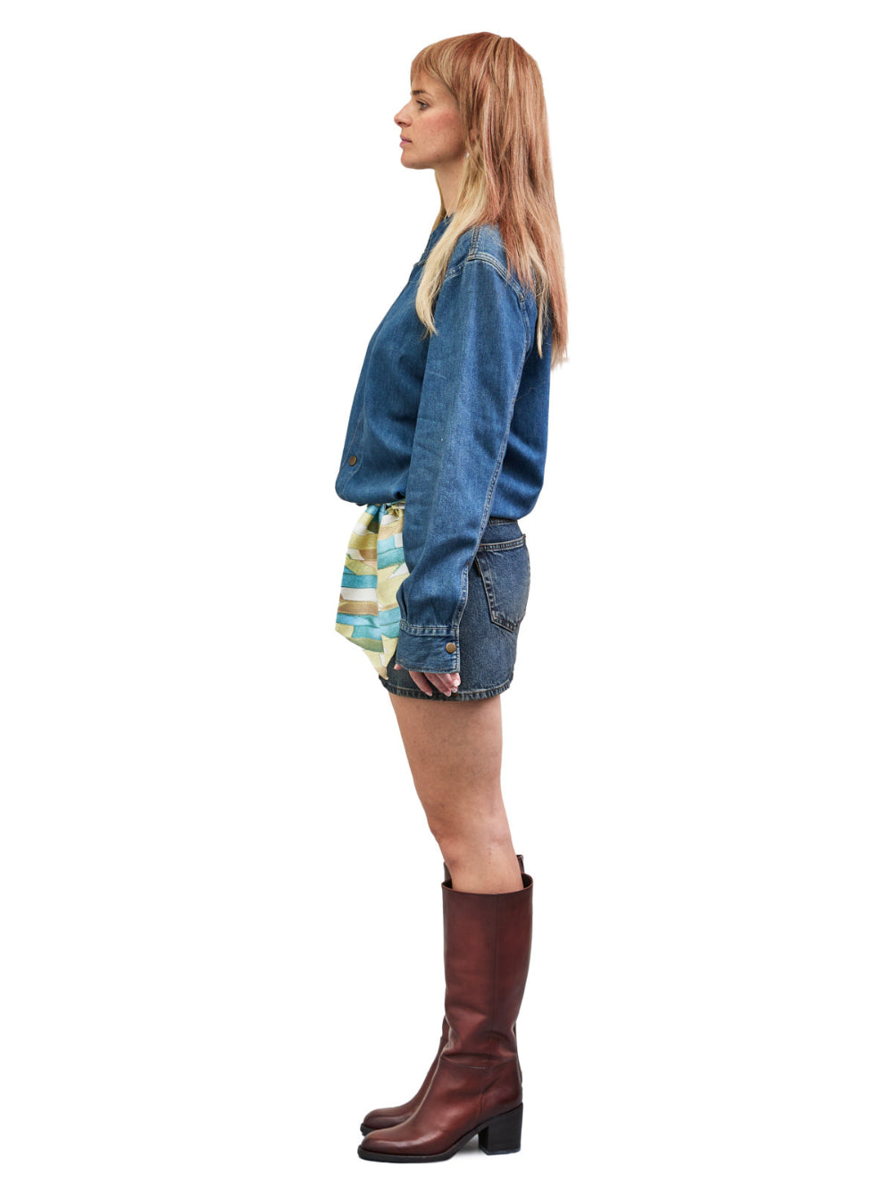 Denim Mini Dress Blue