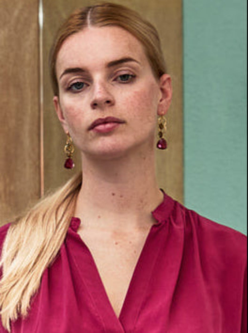Earrings Bohemian Red