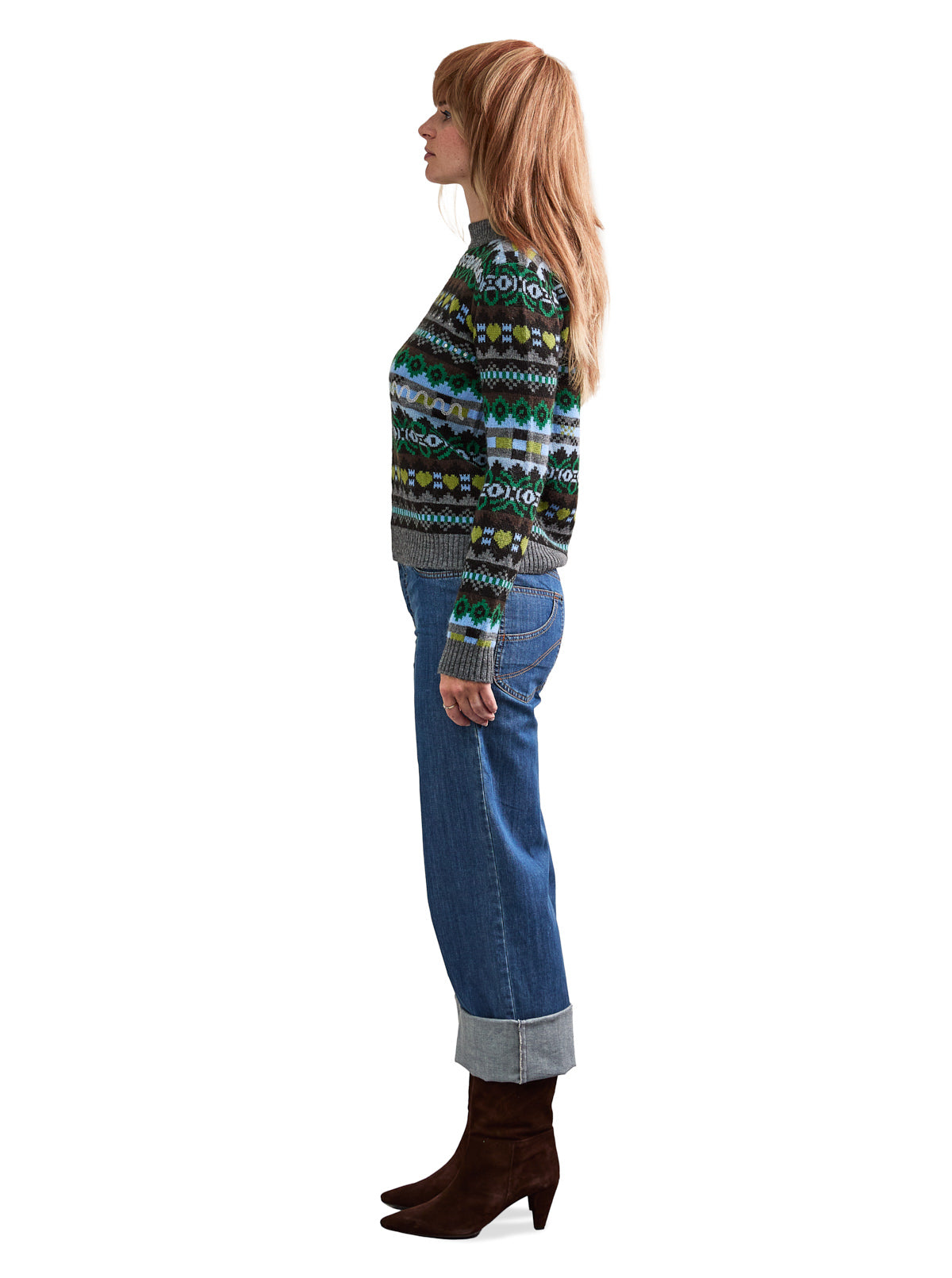 Fair Isle Pullover Grey