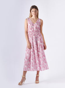 dress flower print fuxia