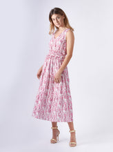Load image into Gallery viewer, dress flower print fuxia