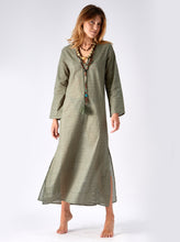 Load image into Gallery viewer, kaftan dress in green