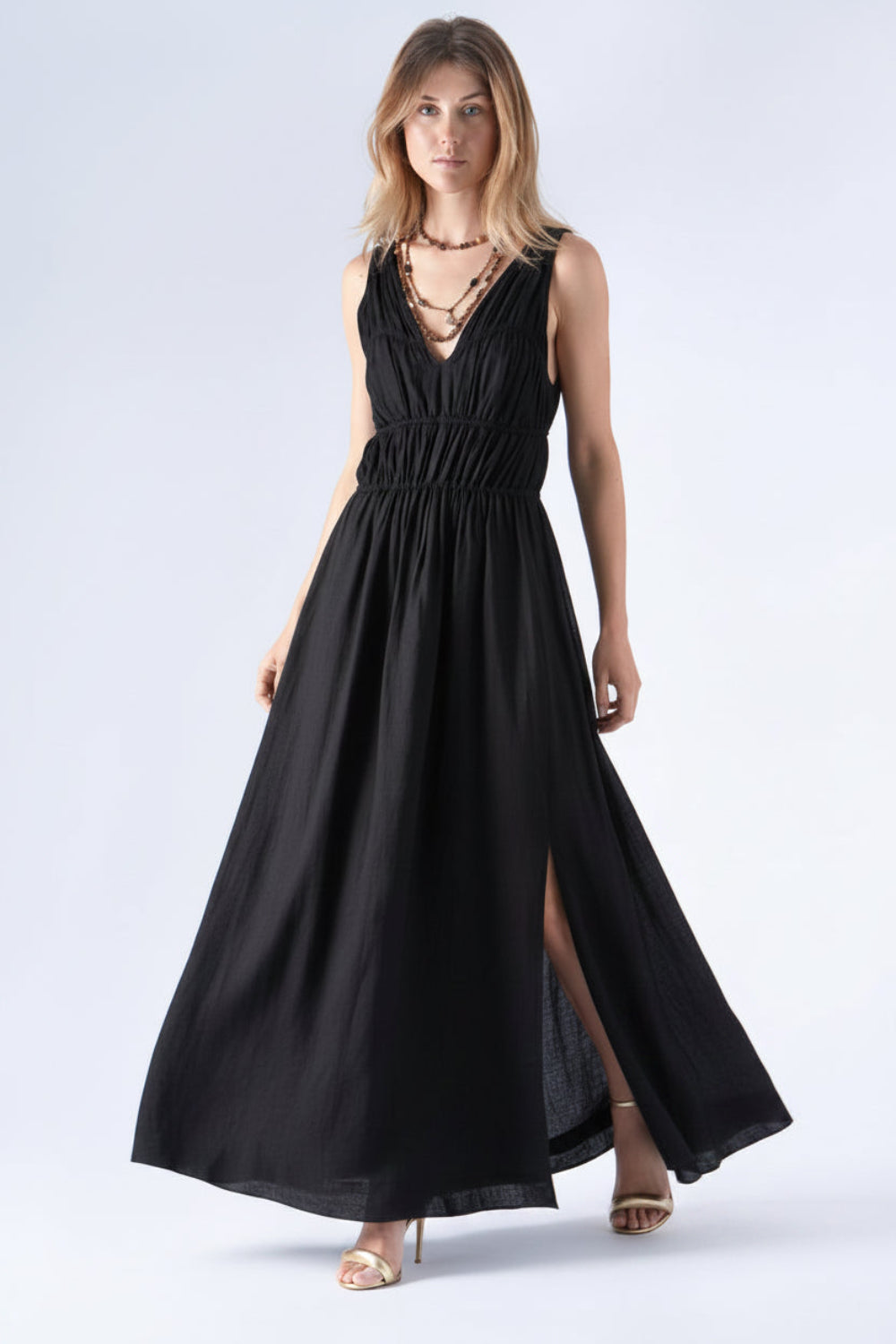 Black-Long-Linen-Dress
