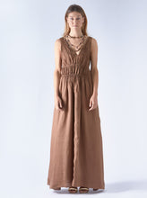 Load image into Gallery viewer, dress maxi linen chocolate