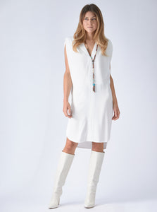 dress sleeveless in white