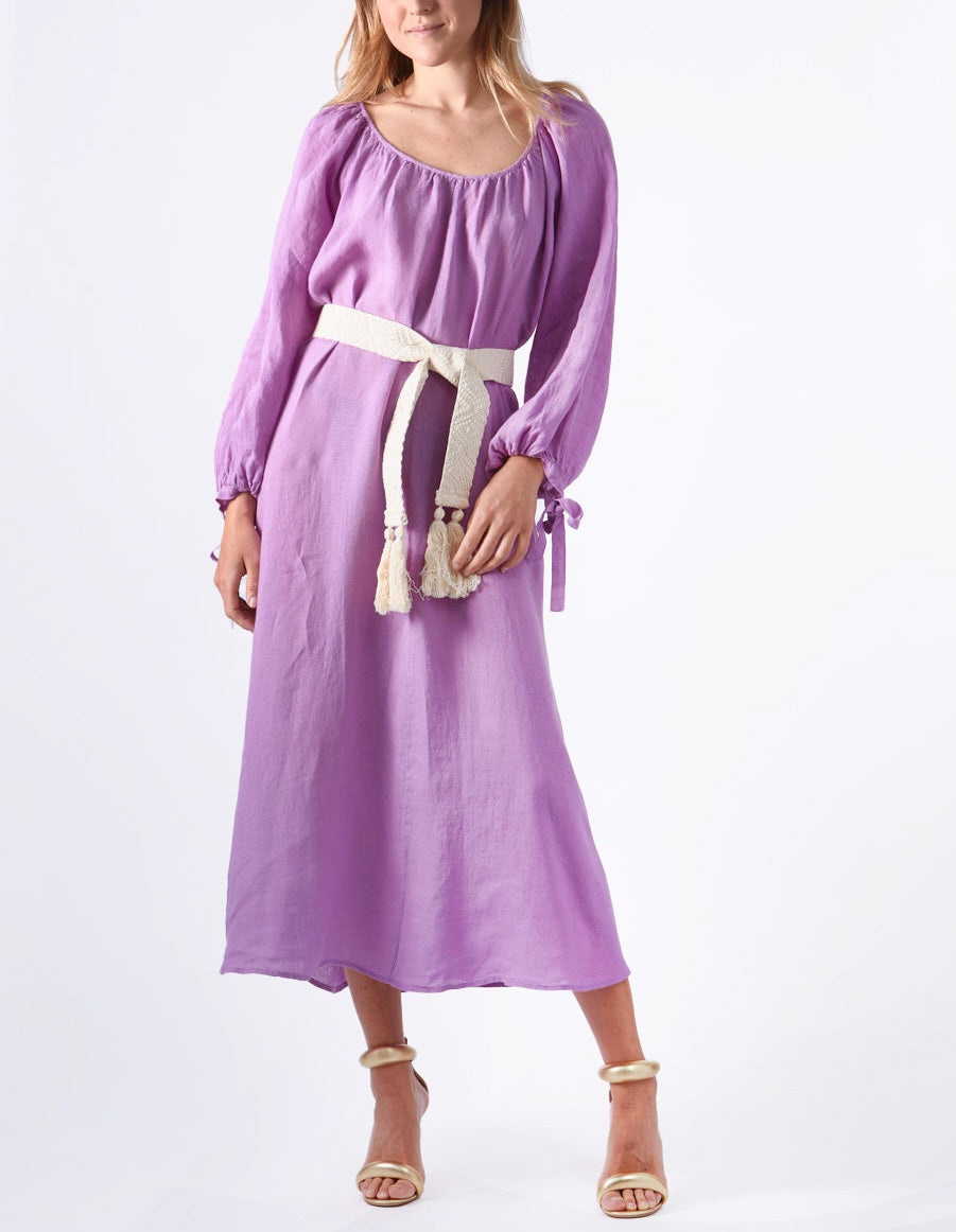 Linen  Dress in Amethyst