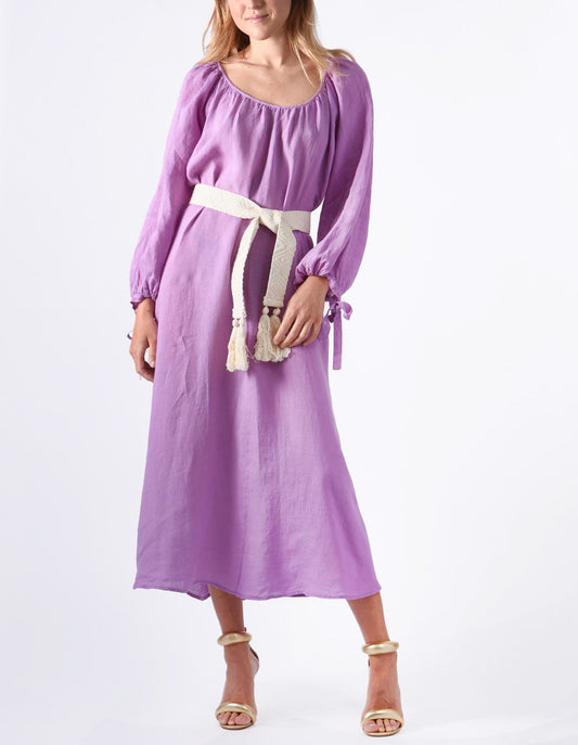 Linen  Dress in Amethyst