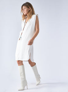 dress sleeveless in white