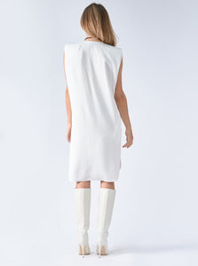 dress sleeveless in white