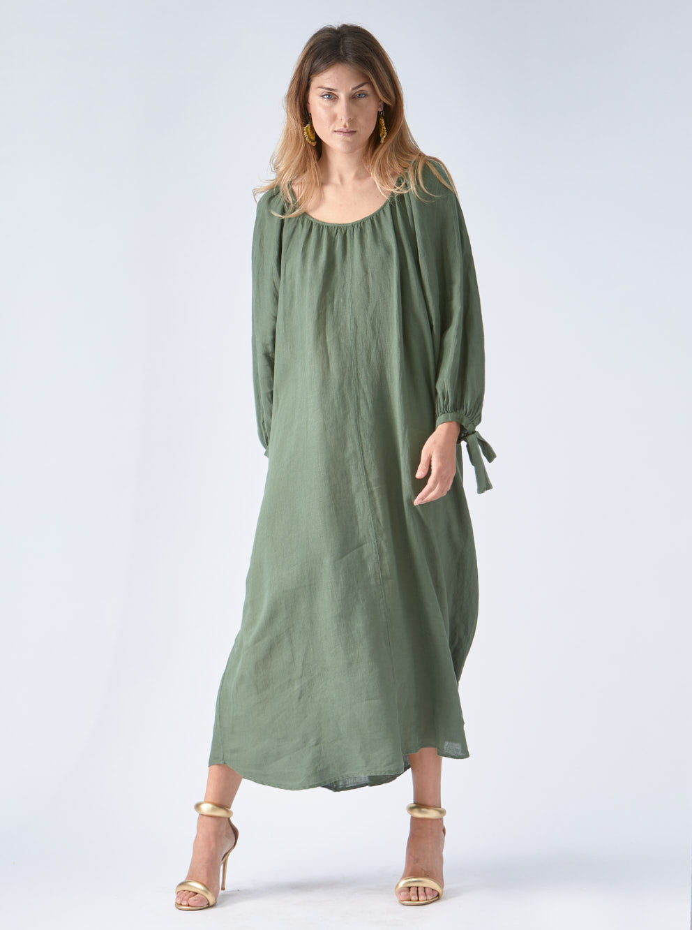 Dress-Linen-Kaki-Angel