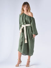 Load image into Gallery viewer, dress linen army