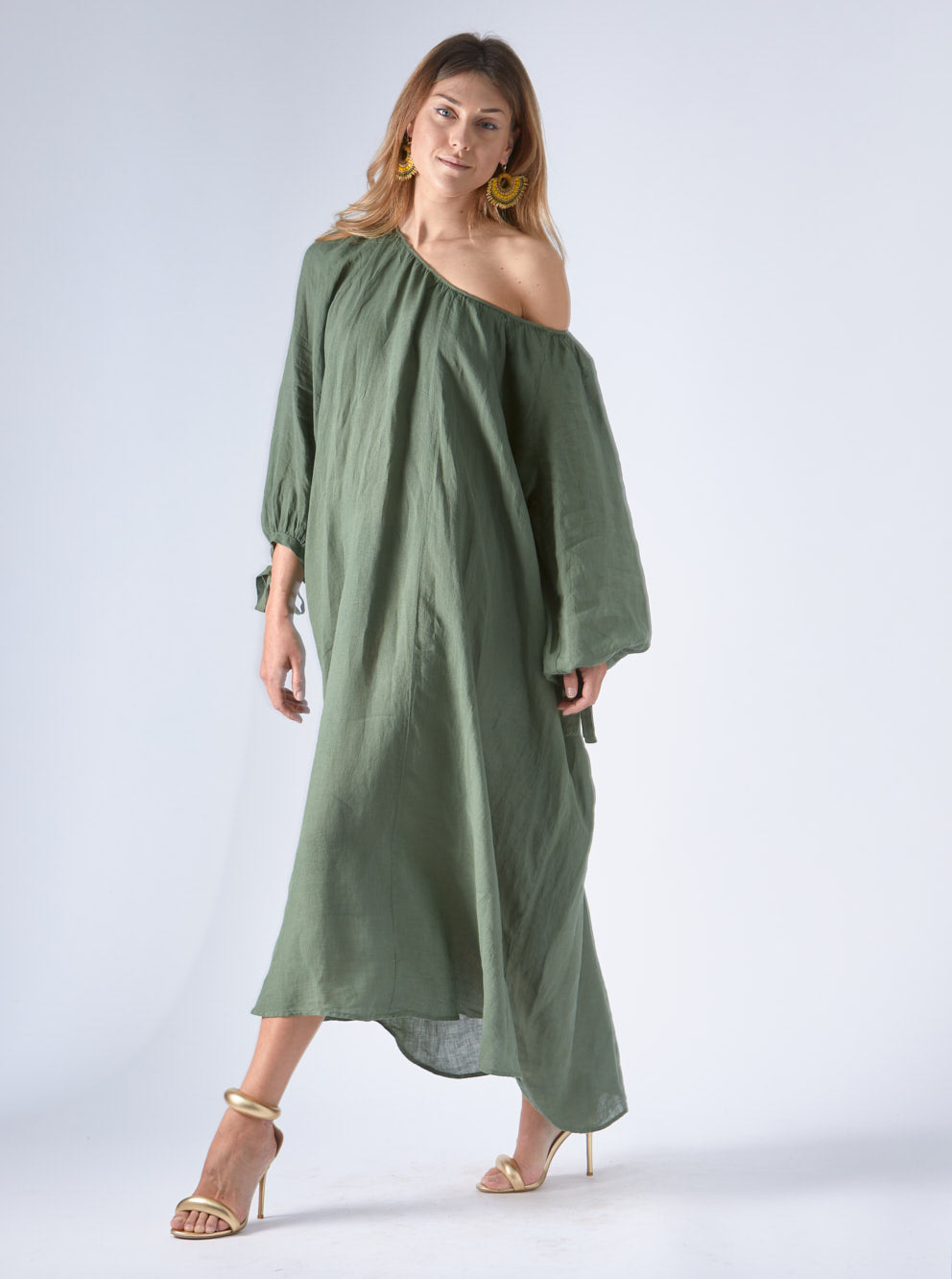 Linen-Caftan-Kaki