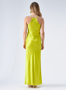 dress long Serena in lime