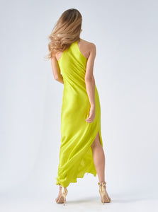 dress long Serena in lime