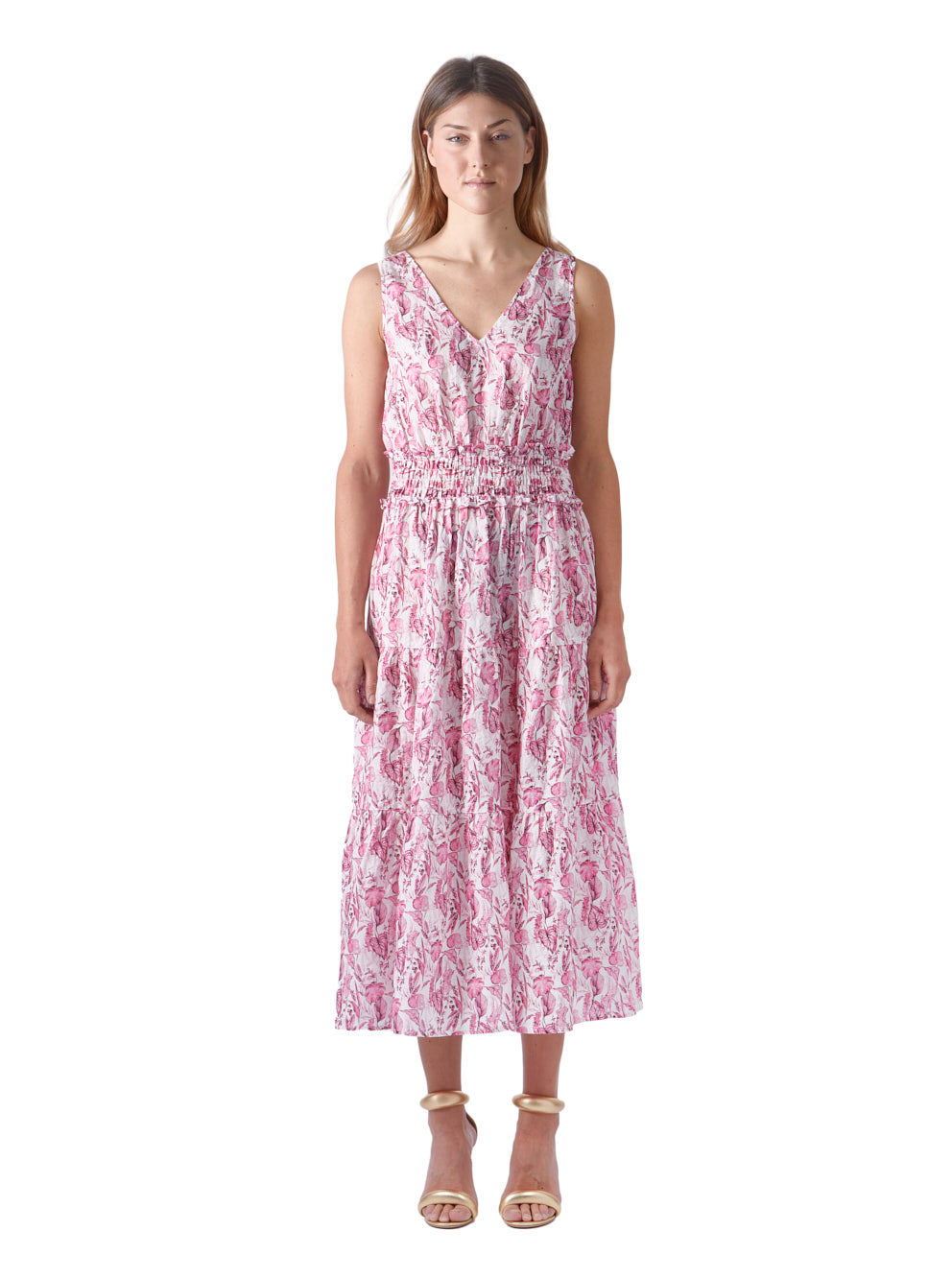 dress flower print fuxia