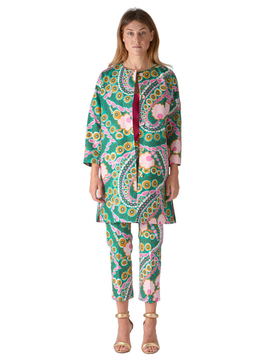Coat Printed Fiore Green