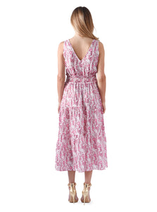 dress flower print fuxia