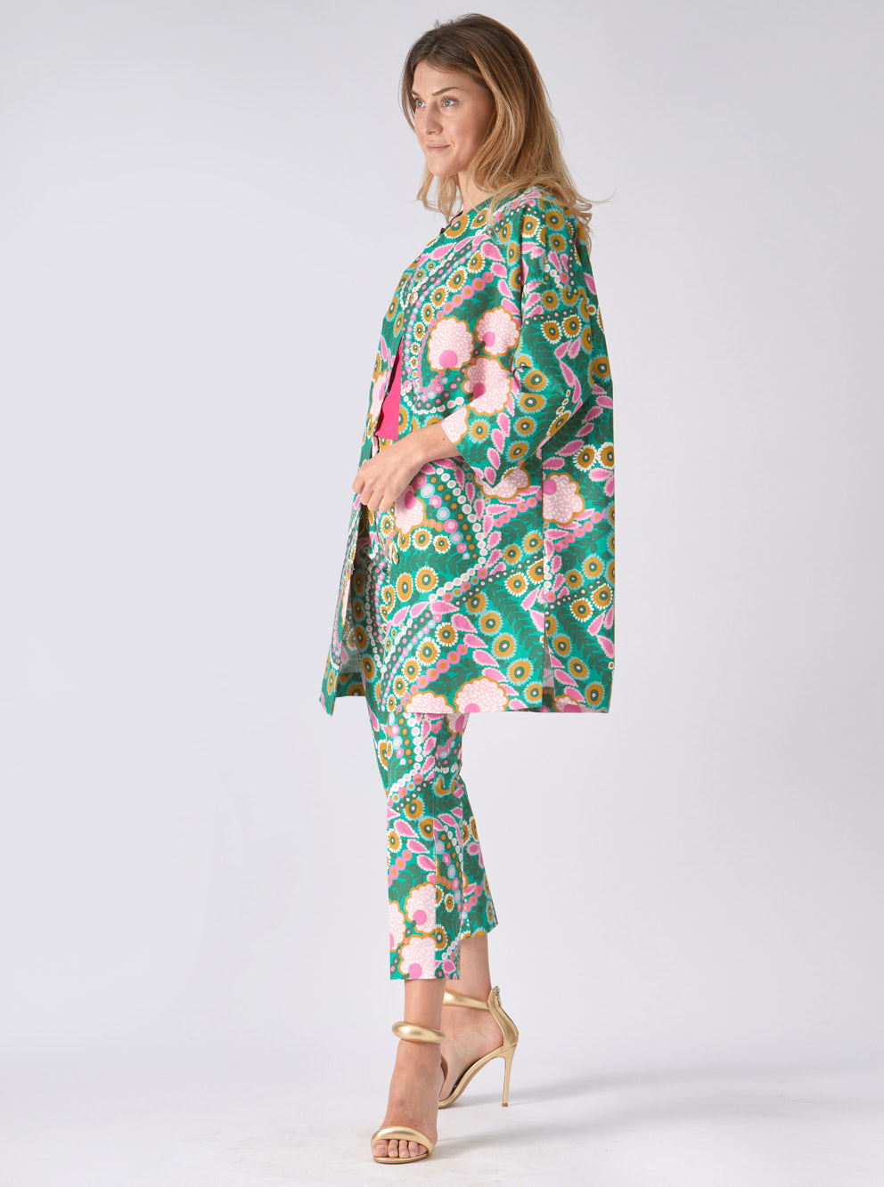 Coat Printed Fiore Green