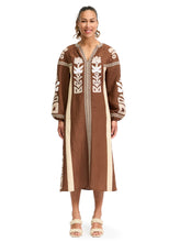 Load image into Gallery viewer, Patterned Midi Dress Brown