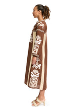 Load image into Gallery viewer, Patterned Midi Dress Brown