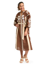 Load image into Gallery viewer, Patterned Midi Dress Brown