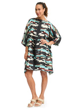 Load image into Gallery viewer, Silk Short Caftan Dress Illusion
