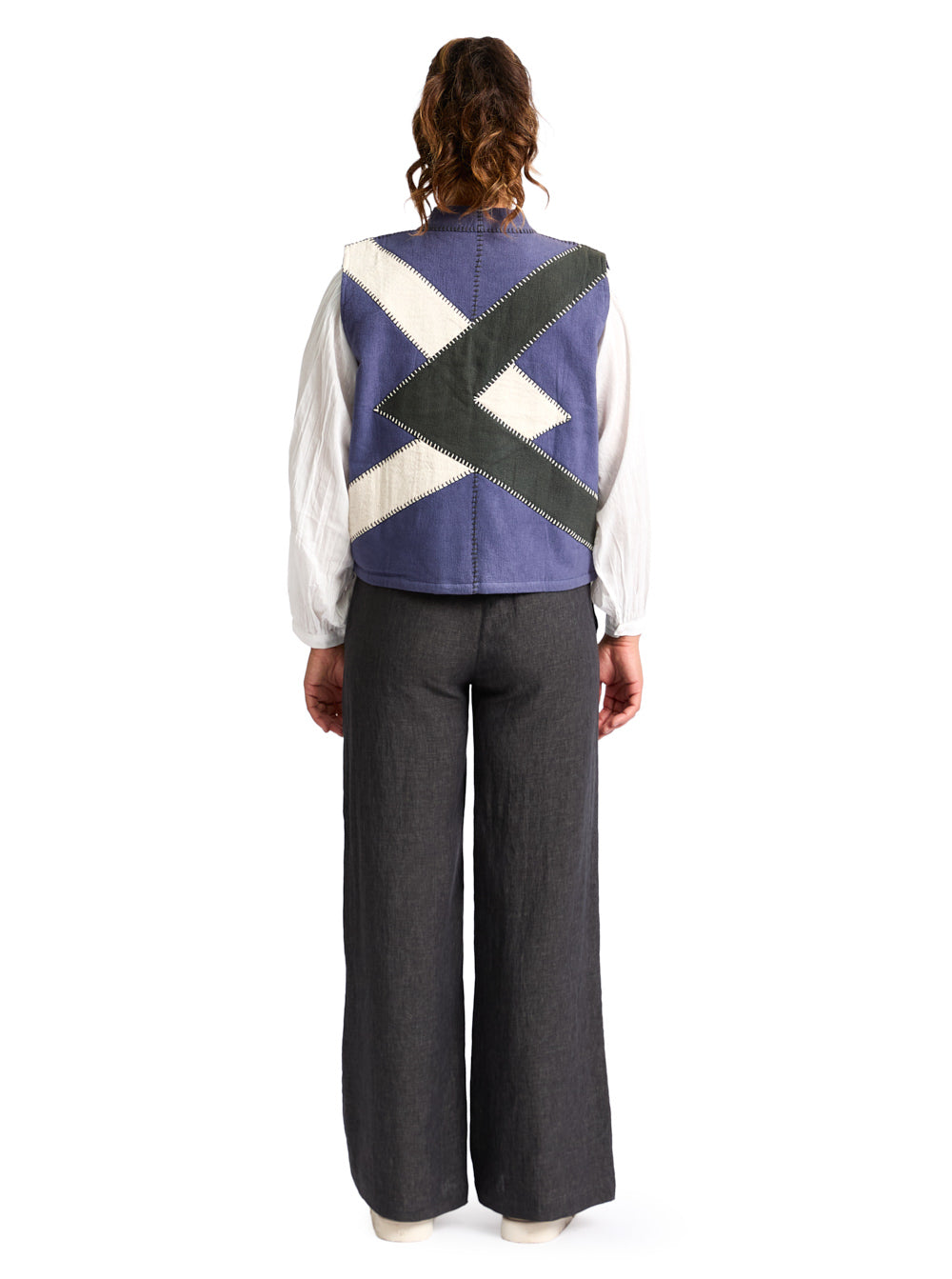 Apache Cotton Vest Navy