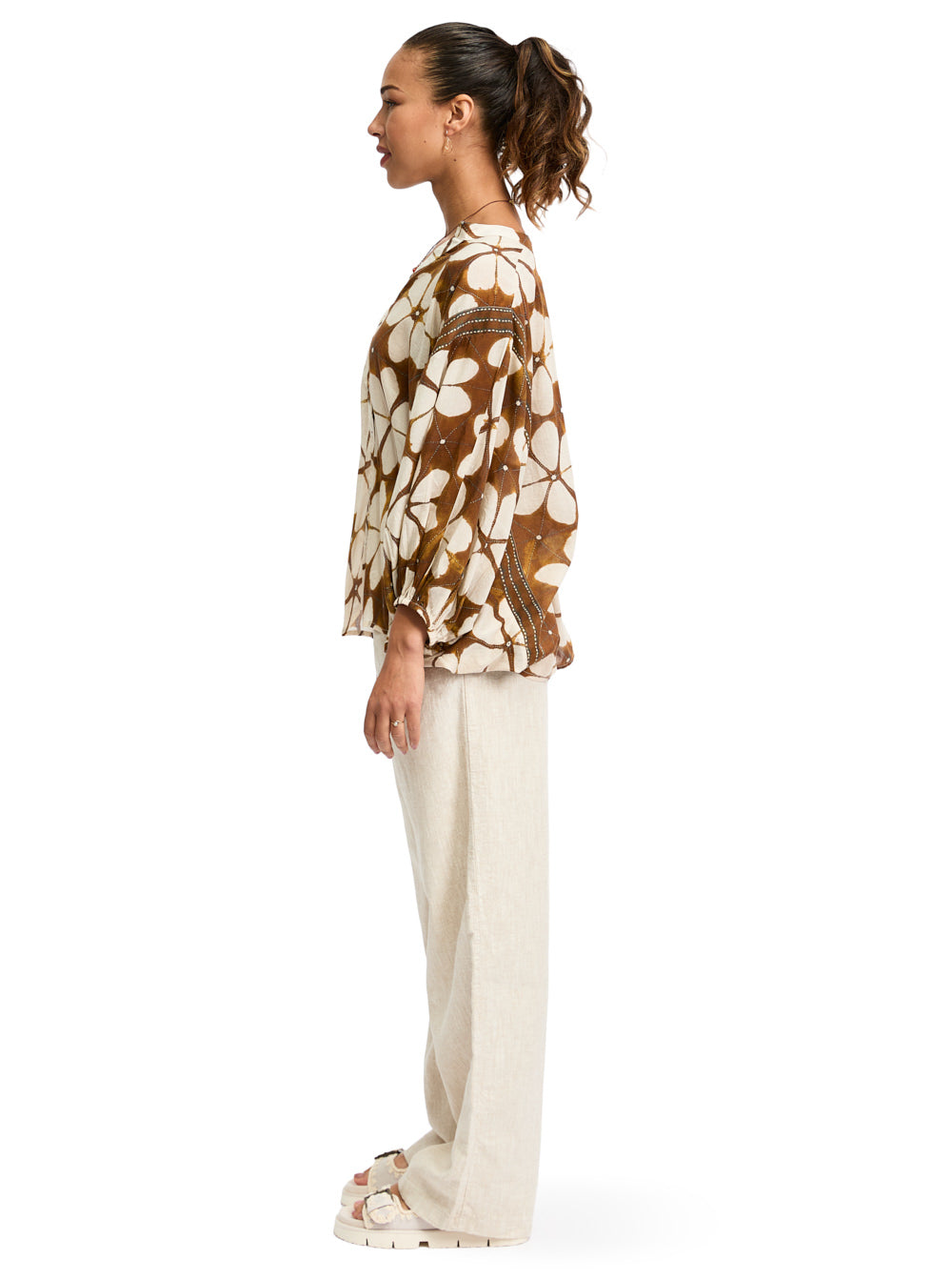 Lotus Cotton Brown Top