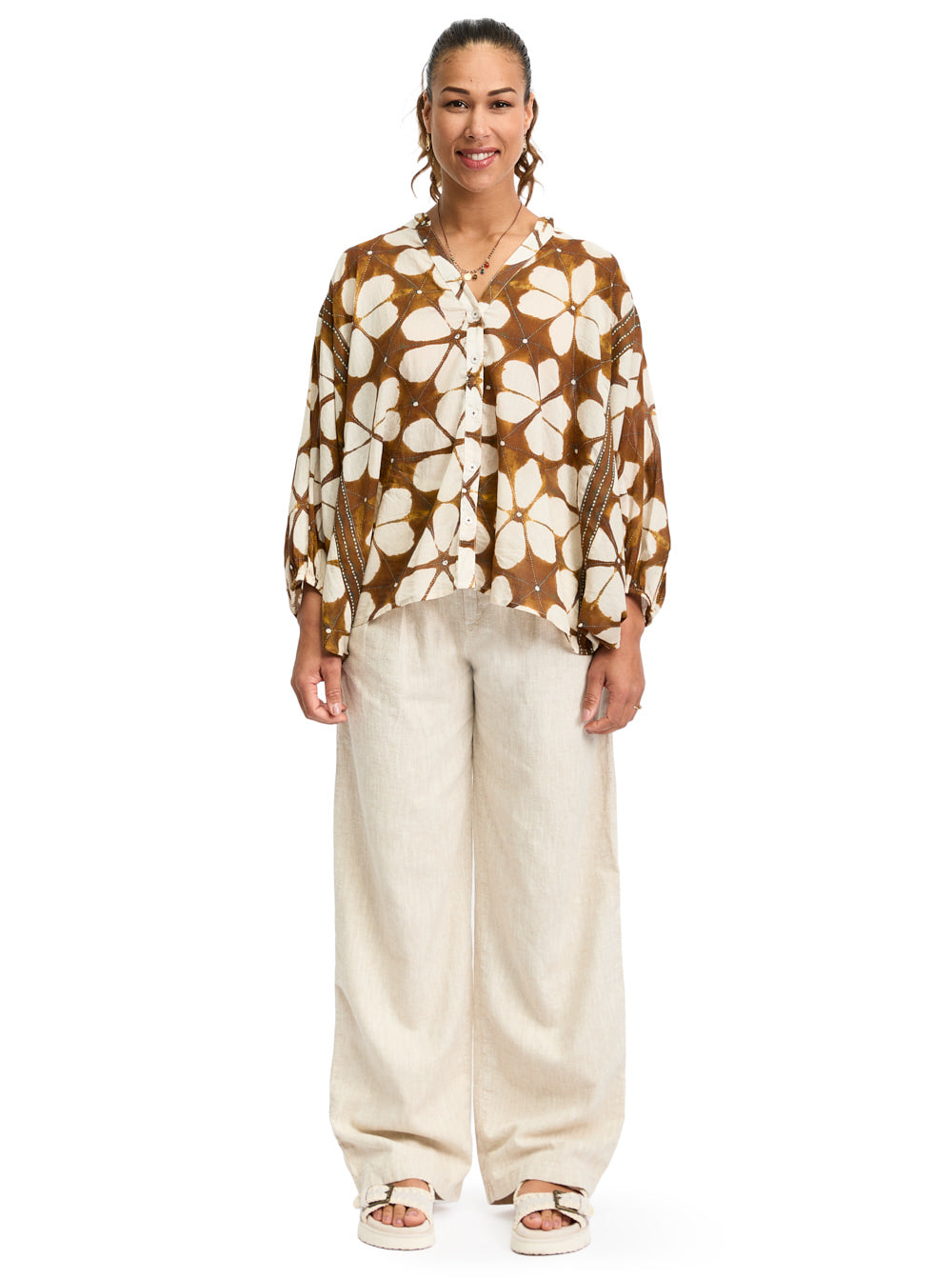 Lotus Cotton Brown Top