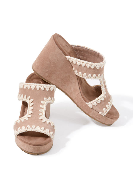 Wedge plain suede