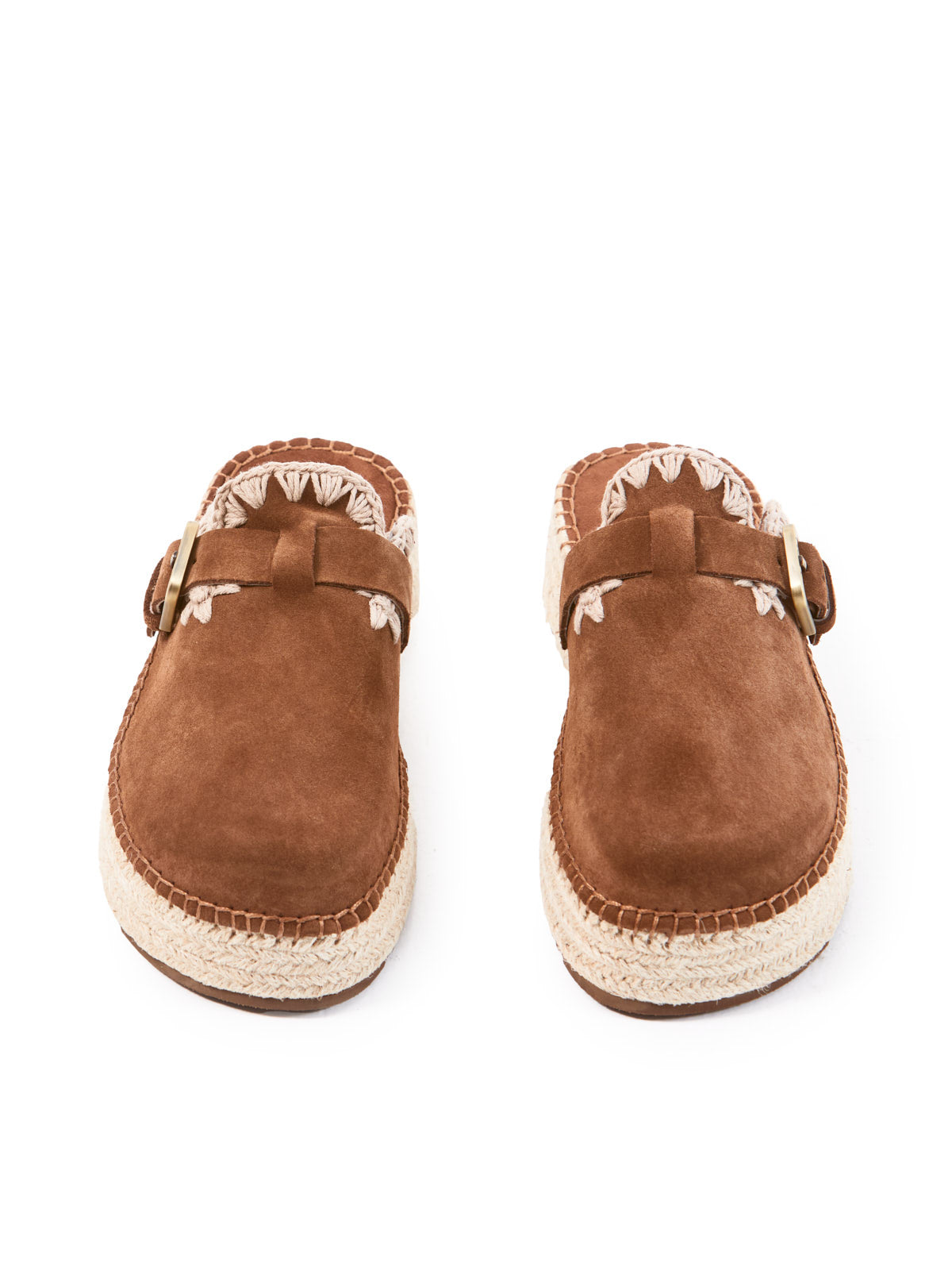 Brown Suede Clogs