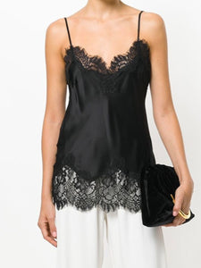 Silk Lace Camisole Black