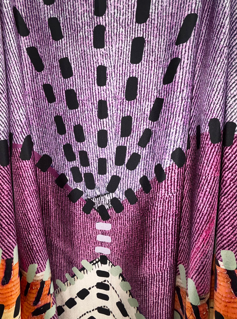 Silk Long Caftan Purple