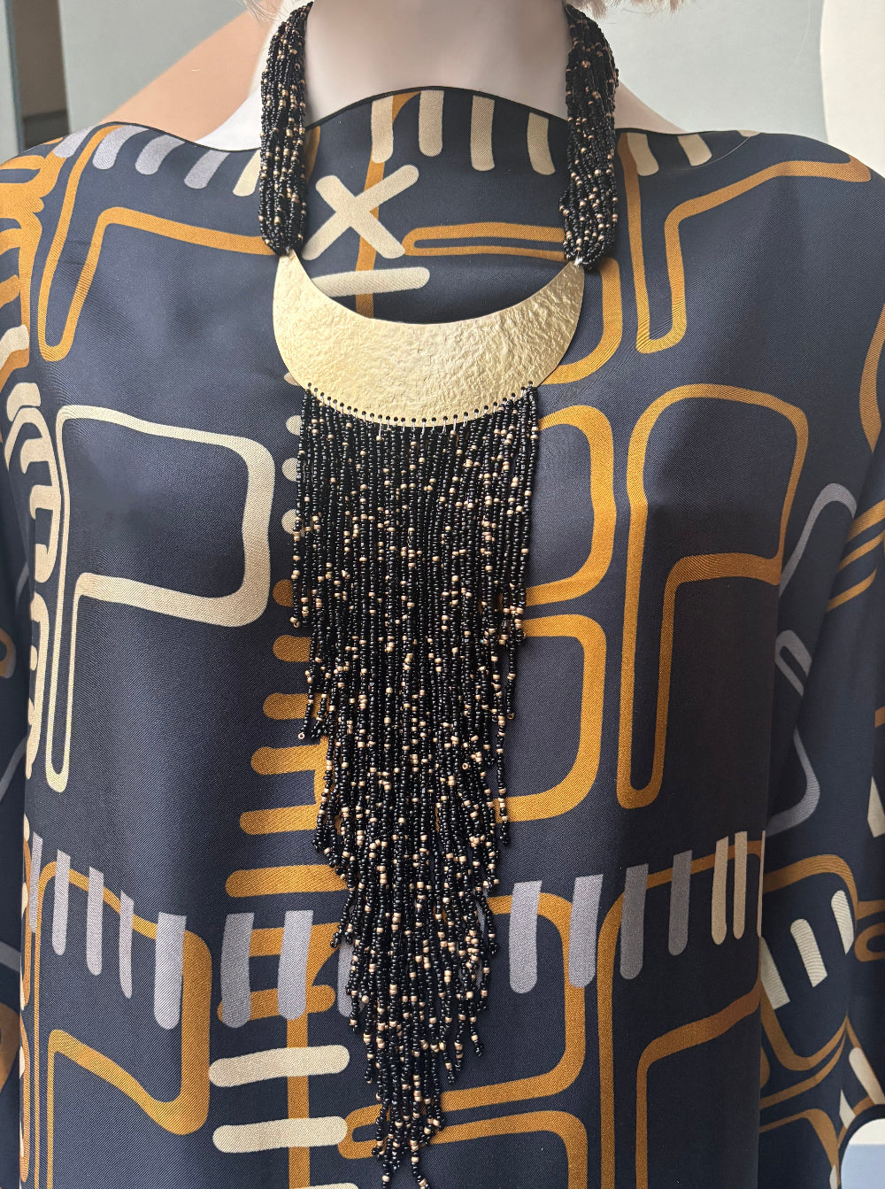 Indian Brass and Beads Necklace