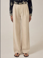 Afbeelding in Gallery-weergave laden, Long Linen Creme Trousers