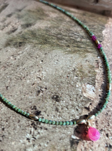 necklace Turqoise and Ruby
