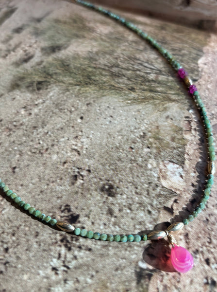 necklace Turqoise and Ruby