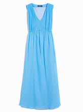 Load image into Gallery viewer, dress crêpe in blue