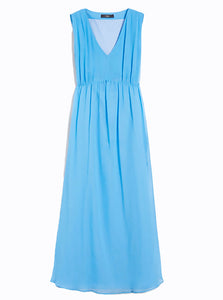 dress crêpe in blue