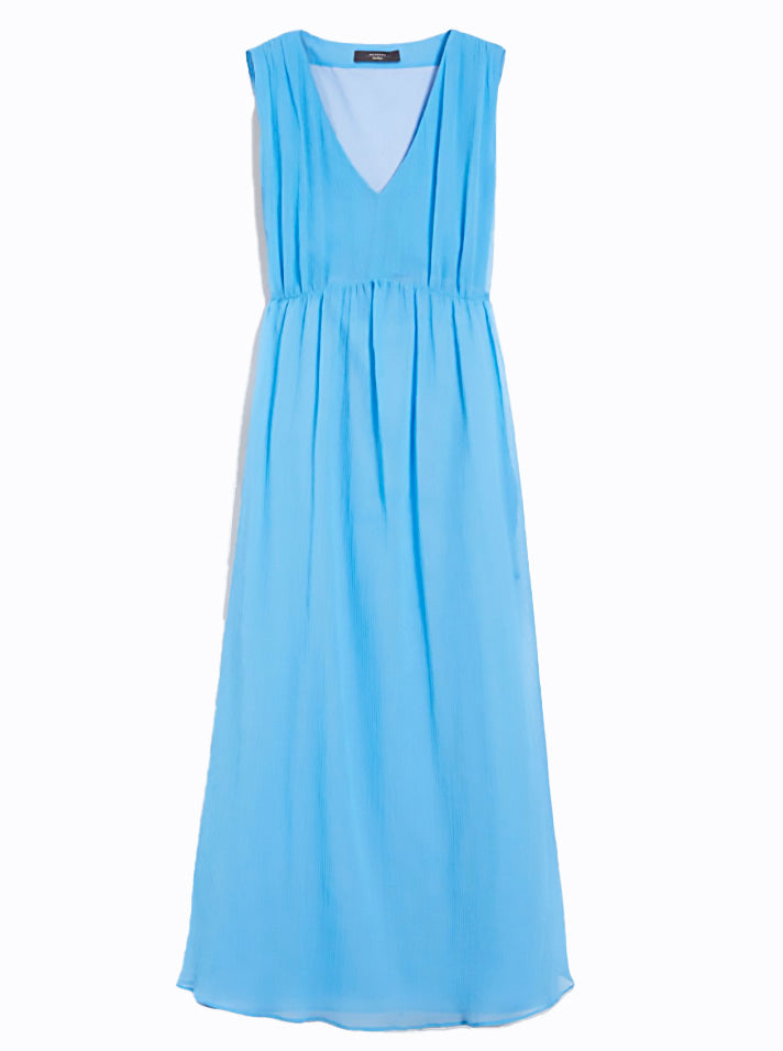 dress crêpe in blue