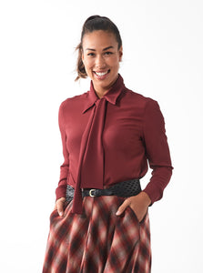 Tie-up blouse Cardinal