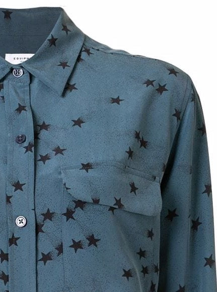 Equipment Star Print Silk Shirt